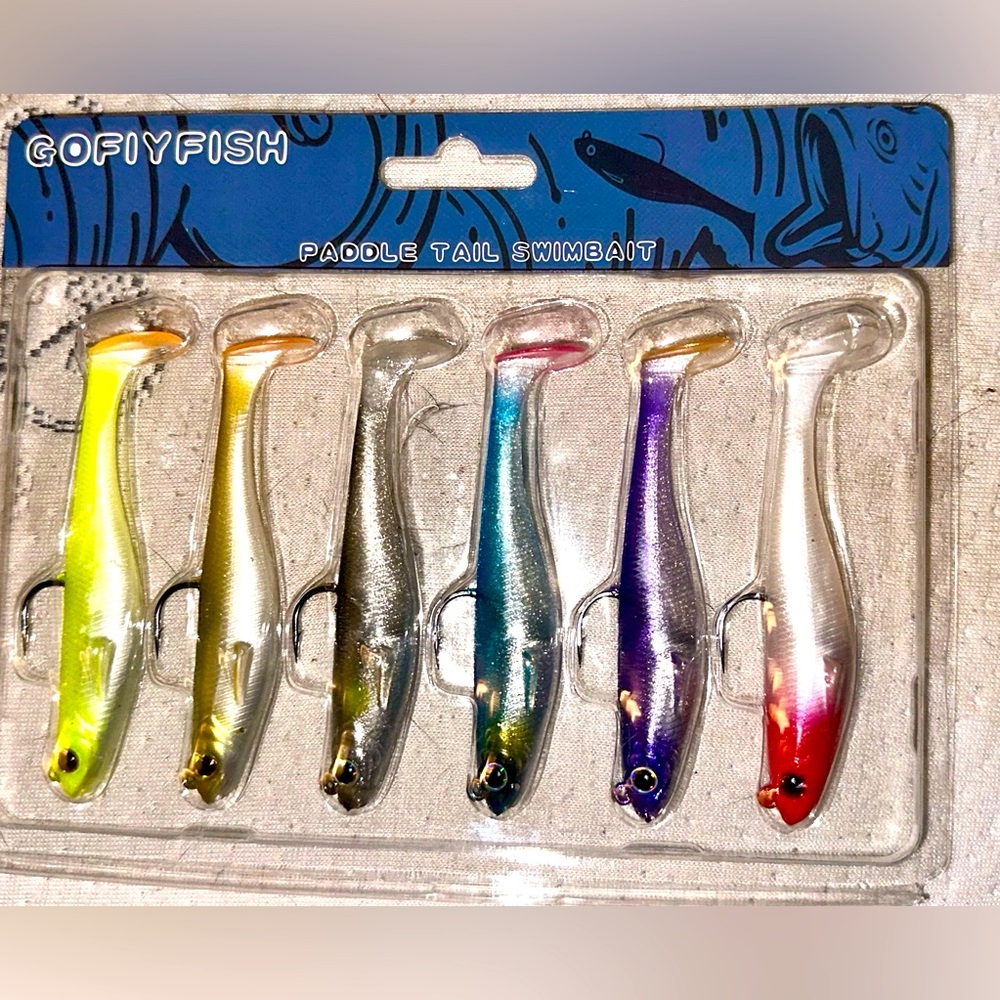 Fishing lures, bait, gifts for men, dad, husband. New. Set of 6.